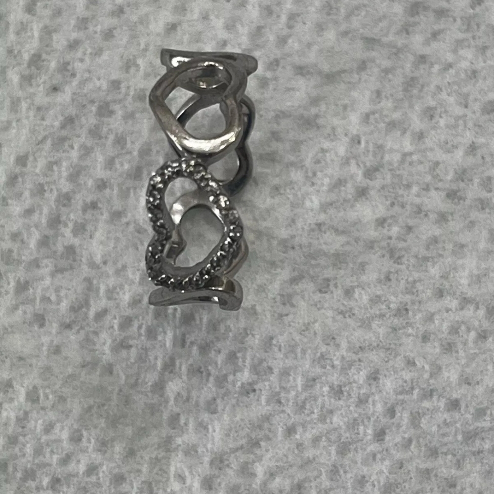 Silver heart ring size 7